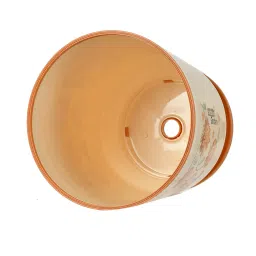 Homestic Flower Design Multipurposes Plastic Sitting Stool (Cream) image 3