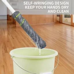 MSclassy Magic Spin Mop with Bucket & Long Handle – Self-Wringing Microfiber Mop Stick with Refill for Wet & Dry Floor Cleaning on Wooden, Tile & Marble Floors image 3