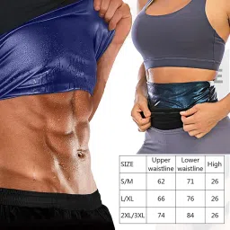 MERISHOPP® 2xMen Women Sweat Slimming Polymer Vest Sauna Weight Loss Fitness Tank L XL|Sporting Goods | Fitness, Running & Yoga | Clothing & Accessories | Sauna Suits image 3