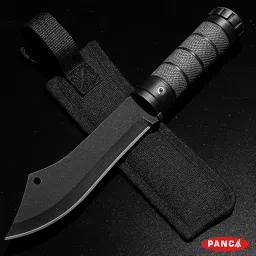 PANCA Stainless Steel Meat Knife for Kitchen – Heavy Duty Knife for Chopping, Dicing & Mincing – Sharp Butcher Knife for Home & Restaurant Use – Ergonomic Handle (Black) image 4