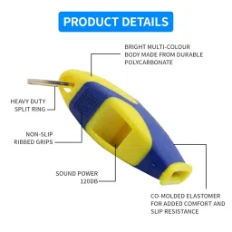 Proberos® 2PCS Whistle High Sound for Sports Coach, Sports Whistles with Lanyard, Whistle for Football Coach, Boxing Referee (Black and Yellow) image 2