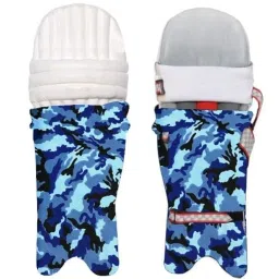 Raizex Cricket Batting Pads Covers, Leg Guards Clads, Outer Skin Pad Cover for Protection from Ball Scratches and dust in Blue Army Print image 4