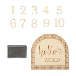 BNF Wooden Baby Birth Announcement Sign Foot Prints Baby Keepsake for Child Baby | Baby | Keepsakes & Baby Announcements | Other Baby Keepsakes image 3