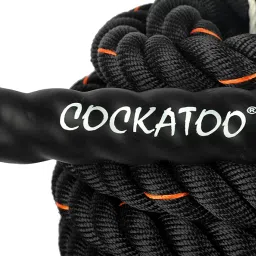 Cockatoo BR-50 Professional Use (1.5" Thick / 50 Feet(15 Mtr) & (1.5" Thick / 40 Feet(12 Mtr) Battle Rope; Exercise Rope (40 Feet) image 1