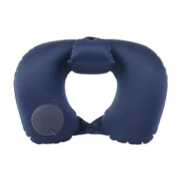 STYLEHEAVEN Inflatable Travel Pillow Adults Head Support for Bussiness Trip Train Travel Navy image 4