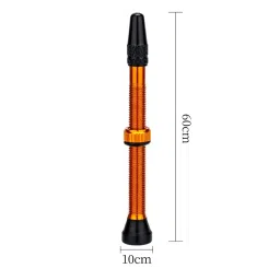 MERISHOPP® 2xTubeless Presta Valve Stem Rim Extension Valve Core Aluminum Alloy Durable Orange 60mm | Sporting Goods | Cycling | Bicycle Components & Parts | Tires image 5