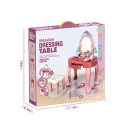 Gemcza Princess Dream Dressing Table Set with Mirror and Stool, 31-Piece Vanity Play Set for Children Age 3+ image 2