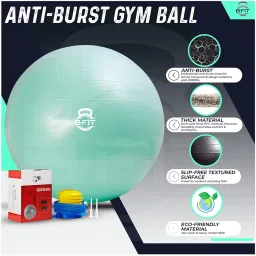 B fit Anti Burst Heavy Commercial Gym/Exercise Ball (Teal, 95 Cm) image 1