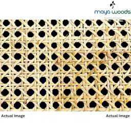 Maya Woods Premium Natural Rattan Cane Webbing Roll – Pre-Woven Bamboo Mesh Sheet for Chair, Cabinet, Basket & DIY Caning Projects – Imported Solid Wood Cane Mat (24x18 Inches) image 1