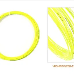 VICTOR VBS-68 Power (0.68mm x 10mm) Control Soft Feeling Badminton String Available in 5 Different Color (Pack of 2) (Yellow) image 1