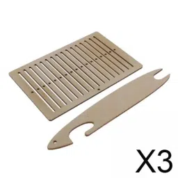 FABLOFT® 3xWooden Weaving Looms Kit DIY Tapestry Rug Loom Machine for Adults Beginners image 1
