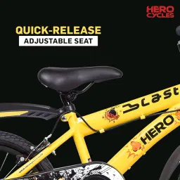 Hero Blast 16T Kids Cycle with training wheels and mudgaurds | Yellow | Easy Self-assembly | Cycle for age 4 to 8 years boys and girls 12 Inches, Rigid image 4