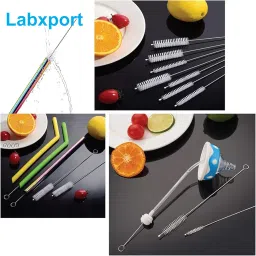 Labxport Nylon Test Tube Cleaning Brushes | Durable Essential Lab Accessory Cleaner for Test Tubes, Beakers & Cylinders Small Containers & Home Use | Flexible Nylon Bristles with Handle Pack of 2 image 4