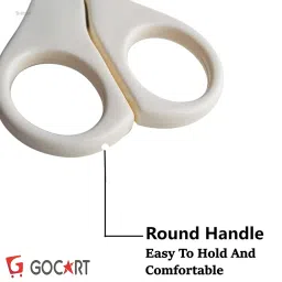 GOCART WITH G LOGO New Born Baby Safety Nail Scissors With Circular Cutter Head (White), 1 Count image 3