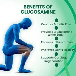 MADENS Glucosamine Sulphate Tablets for Joint Pain, Arthritis Support, Natural Cartilage Maintenance, 30 Tablet image 1