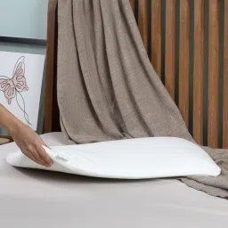 AESGOP Thin for Sleeping-Slim -Engineered Latex Soft Slim Pillow for Neck & Shoulder Pain Relief-Flat Pillow-Orthopedic Cervical Neck Pillow-Soft-King Size image 3