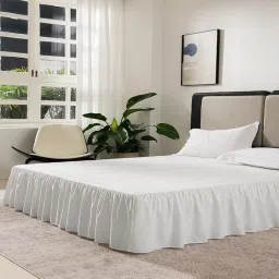 Ivory Bed Skirt Twin Size Ruffled Bed Skirt with Split Corners, Twin Bed Skirt 12 Inch Drop, Twin Size Bed Skirt Ivory for Ruffled Bed Skirt with Split Corners, Bed Skirt Twin Size image 2