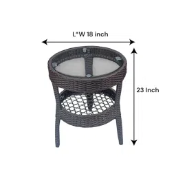 PRATHAM India Garden Patio Seating Chair and Table Set Outdoor Balcony Garden Coffee Table Set Furniture with Table and Chairs Set image 3