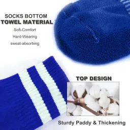 Soccer Shin Pads, Kids Soccer Shin Guards Board, Perforated Breathable & Protective Gear, Sports Safety Legs Shinguard Protector for 3-6 Years Teenagers (Blue) image 3