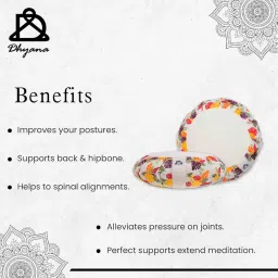Dhyana Premium Zafu Meditation Cushion - Plated Design for Ultimate Comfort & Customization | Eco-Friendly Buckwheat Fill for Stress-Free Yoga & Meditation | image 4
