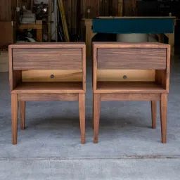 Grainory's Solid Sheesham Wooden Nightstand Bed Side End Table Set (2 Pcs) with Drawer and Shelf Storage | Sheesham Wood, Honey Finish image 3