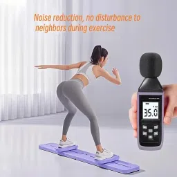 HOMESSY Fitness Board with Handlebar and Sliding Wheels, Legs, and Buttocks Workouts Portable Home Fitness Equipment with Anti-Slip Surface, an Ideal Gift for Women'S Postpartum image 2