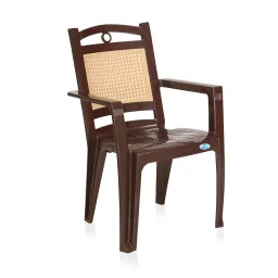 Nilkamal Set of 2 CHR2197 Plastic Chair, Weather Brown and Biscuit image 3