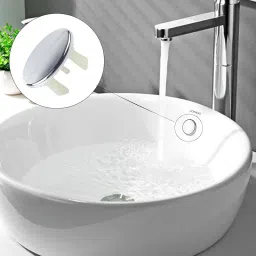 Wash Basin Cover, Sink Overflow Cover Hole Cover, Replacement for Kitchen Wash Basin, Bathroom Sink Drain Plug, Single Layer Ring Round Hole Caps Insert Spares, Sink Hole Cover Cap image 3
