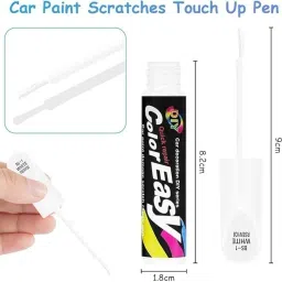 ACUDY Universal 2-in-1 Car Scratch Remover Pen | Black Touch Up Paint for Cars | Deep Scratch Repair & Quick Paint Fix | Automotive Scratch Repair Tool for All Car Brands (White) image 2
