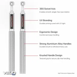 High Activity - Aluminium Skipping Rope for Men and Women Jumping Rope With Adjustable Height Speed Skipping Rope for Exercise, Gym, Sports Fitness Adjustable Jump Rope for Skipping Skip Rope - Silver image 5