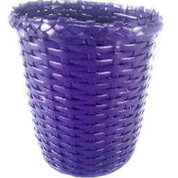 Paperus, Mauve, Open-top Dustbin, Waste Basket, Indoor Planter, Paper Bin, Storage Basket, Trash Can, Small Size 5 Liter, 8 inch Tall, Eco Friendly, Handmade, of Paper Ropes image 3