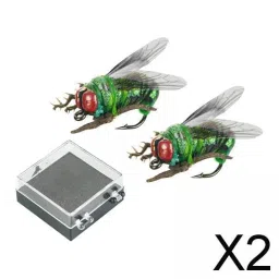 BNF® 2x2x Simulation Fishing Insect Lure Splashing Flies/Mosquito/Bee Baits 14mm-Swimbaits, Hard Bait with 3D Eyes & Rattling Action for Bass, Pike, Trout, Freshwater & Saltwater Fishing image 1