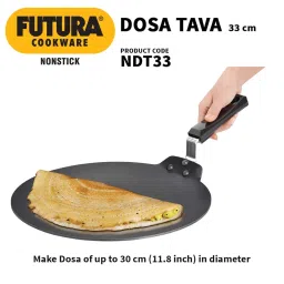 Hawkins Futura Nonstick Dosa Tava, Diameter 33 cm, Thickness 4.88 mm (NDT33) image 3