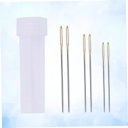 HAPINARY Stitching Needle Set 7 Pcs Large Hole Needles for Leather Yarn Cross Stitch Knitting with Storage Bottle image 5