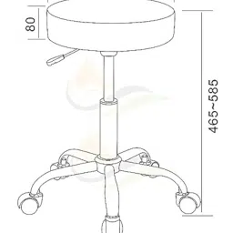 Finch Fox Height-Adjustable Swivel Faux Leather Chair for Salon/Spa/Bar/Medical/Kitchen/Doctor Stool Chair (Black) image 1