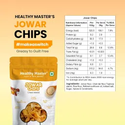 Healthy Master Light & Crispy Jowar Chips 200 Gram | Millet Chips image 1