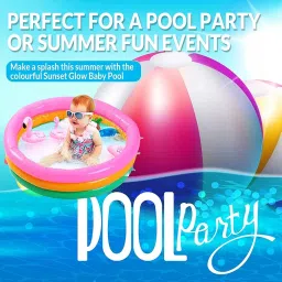 Multicolor Inflatable Swimming Pool with Air Pump | Portable Outdoor & Garden Pool | Easy to Inflate & Foldable Design image 3
