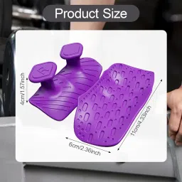 STYLEHEAVEN 2X Weight Lifting Grips Portable Gym Grips Pads for Sports Exercise Training Purple image 1
