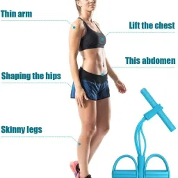 Marve Resistance Bands Set Men Skin-Friendly Resistance Exercise Band Set with 5 Different Resistance Levels - Physio Bands with Case Included - Ideal for Gym, Home, Yoga, Training (Pull Reducer) image 2