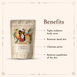 Old School Rituals Cinnamon & Oranges Bath Ubtan | Exfoliating & Acne-Fighting Body Wash Powder | Rich in Vitamin C for a Natural Glow | Vegan | Blend with Rice & Dal Powders | 250g image 2