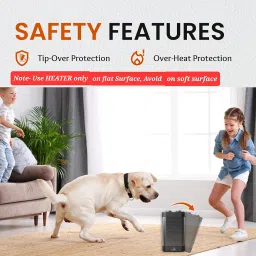 Goodscity Room Heater for Home | 1500W PTC Ceramic, Fast Heating | Bedroom, Office, Indoor Use | For Small Space Upto 125 sqFt |Oscillation, Fan Mode, 2 Heat Setting, Safety Protection |1 yr Warranty image 3