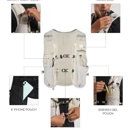 TEGO Pacer Trail Hydration Vest – Lightweight Backpack with 2L Reservoir Compatibility for Outdoor Sports (Beige, One Size) image 2