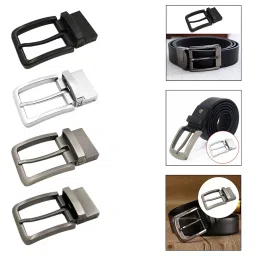 THE STYLE SUTRA Alloy Belt Buckle Classic Mens for 33mm Belt Replacement Single Prong Buckle Black image 1