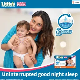 Little's Baby Diapers L Size (Large) Pants Style | 9-14 kg | 60 Count - Pack of 2 | Cotton Soft Baby Diaper Pants with Leakage Guard image 1