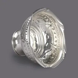 Sigaram German Silver Plated Pooja, Flower Basket, Fruit Basket for Pooja Thali, Decorative Traditional Basket Silver Plated (1 Pieces, Silver) image 3