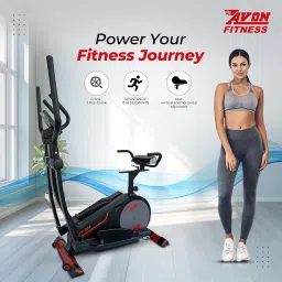 Elliptical Cross Trainer and Exercise with Adjustable Seats. Machine Magnetic Brake System Magnetic Adjustable Workout Resistance with 16 Fitness Level, Max User Weight 120kg, Flywheel 08kg. image 2