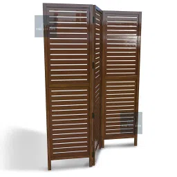 PINK CITY ARTS Mango Wooden Partition for Living Room | Room Divider for Office Panel | Wall Separator 6 Feet | Partitions and Dividers (3 Panel) image 3