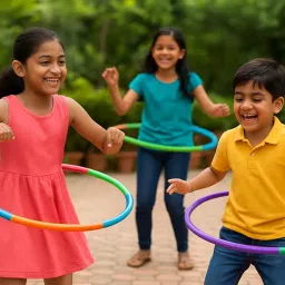 Plastic Hula Hoop for Kids, 6 Detachable Sticks image 1