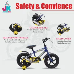 BMX 14 Inch Kids Cycle with Side Wheels Ideal for 2 to 5 Years Boys and Girls Bicycle for Children image 3