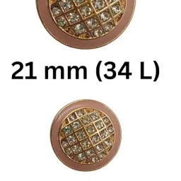 Ani Accessories Pack of 16 Enameled Crystal Rhinestone Metal Button for Coat Blazer Suit, Sherwani and Indian Dresses Sports Coat (Pack of 16, Pink) image 3